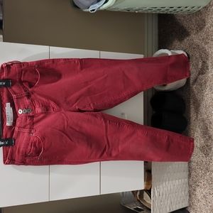 Torrid Crop Jeggings Dark Red Size 10